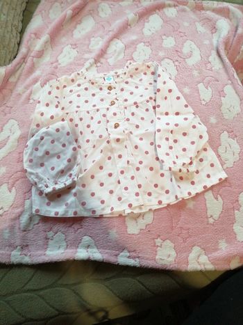 Blouse à pois vintage