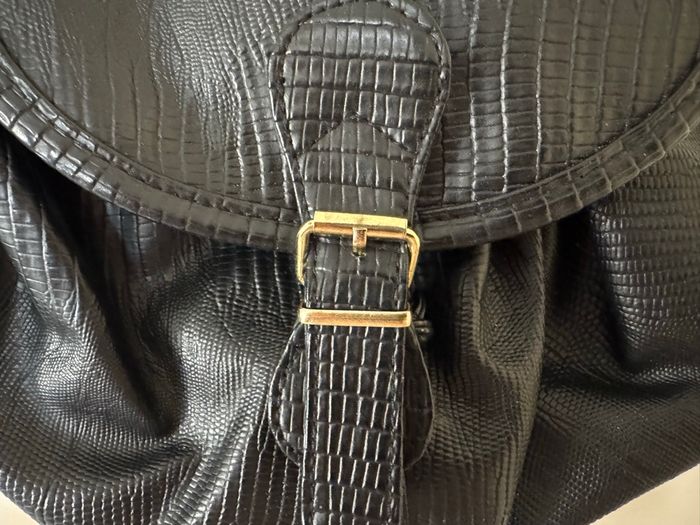 Sac noir simili cuir - photo numéro 4