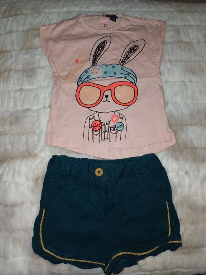 Superbe ensemble 9 mois été fille