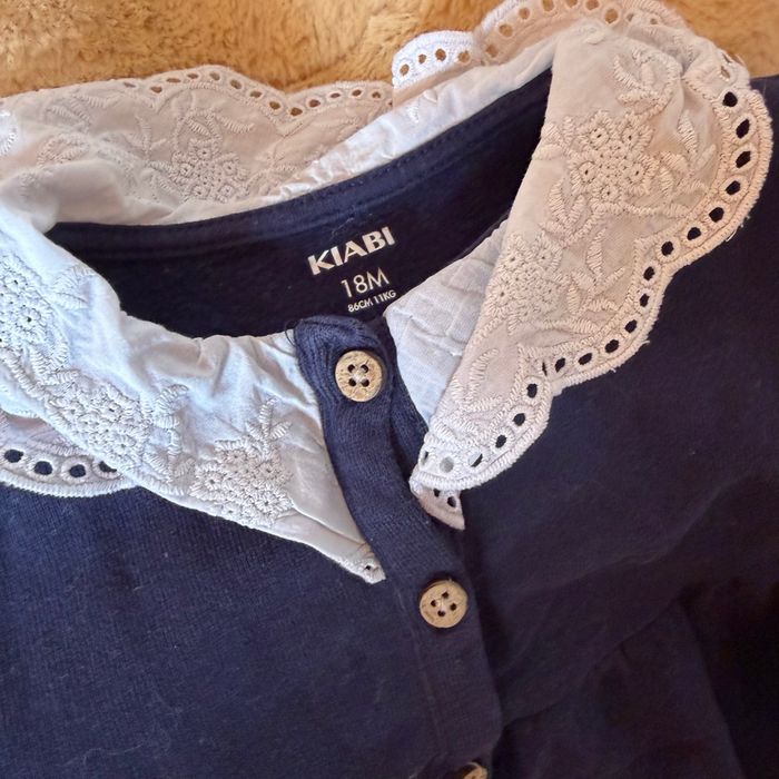 Jolie robe en molleton à col Claudine - T18mois - Kiabi - photo numéro 3