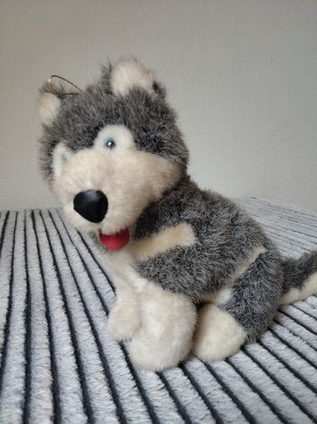 Peluche chien husky