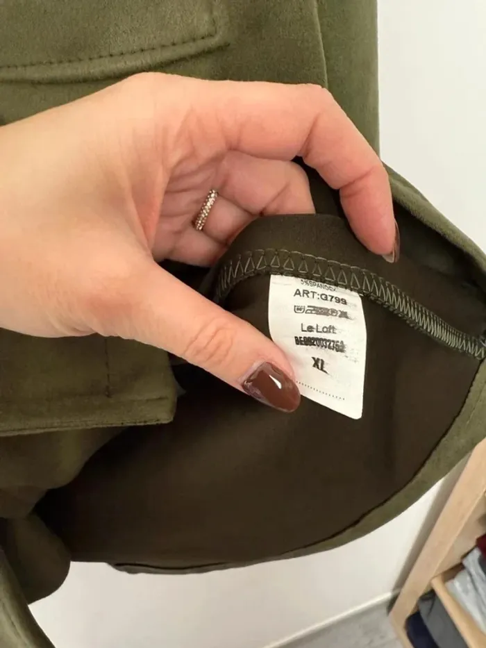 Veste effet daim kaki et léopard femme taille XL comme neuve - photo numéro 5