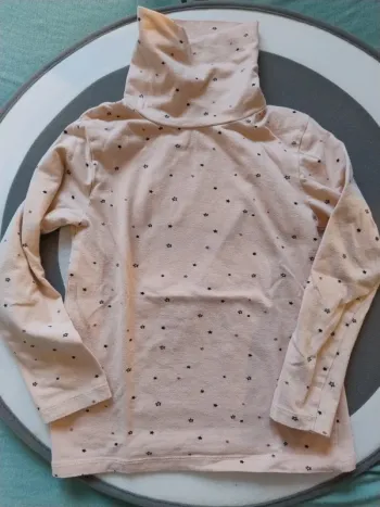 Chemise fille en col roulé