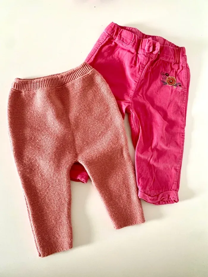Lot pantalons hiver taille 12 mois TBE