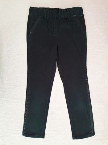 Pantalon slim TAO Tape à l'oeil 6 ans noir coton et satin