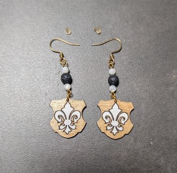 Boucles d'oreilles fleur de lys 