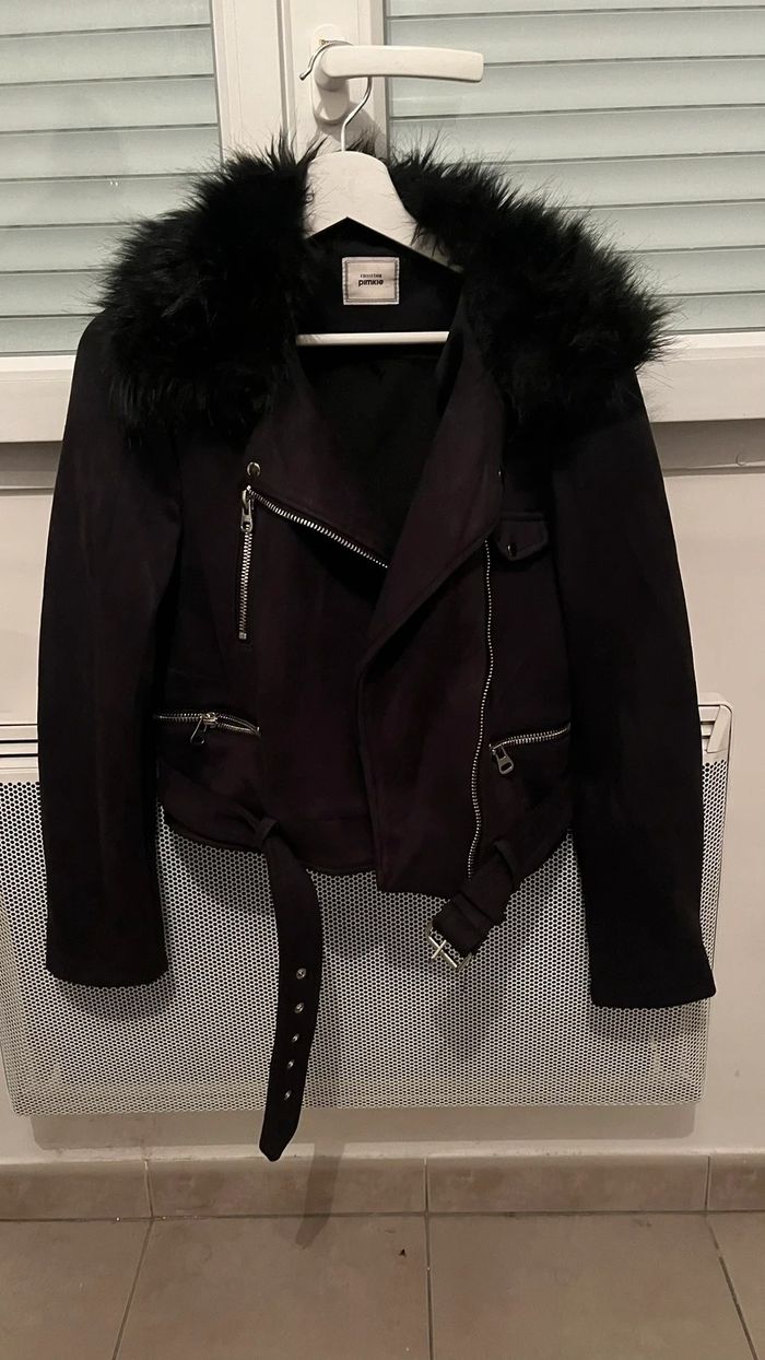 Veste perfecto daim fourrure - photo numéro 2