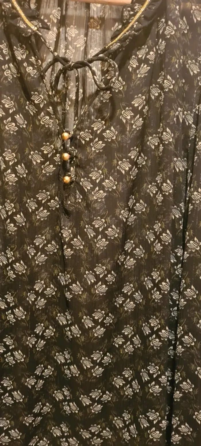 Blouse noire à motifs IKKS - photo numéro 2