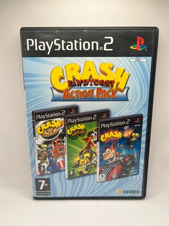 Crash Bandicoot Action Pack PS2 Sony PlayStation Nitro Tag Team - PAL NL Cib