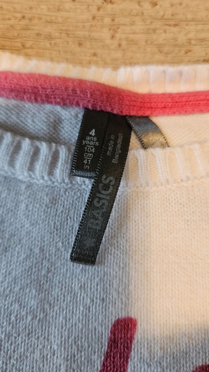 Pull léger blanc à manches longues, col rond J aime Paris, Orchestra, 4 ans - photo numéro 5