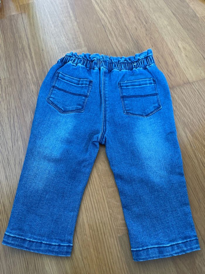 Lot de 2 jeans neufs fille taille élastique taille 12 mois - photo numéro 6