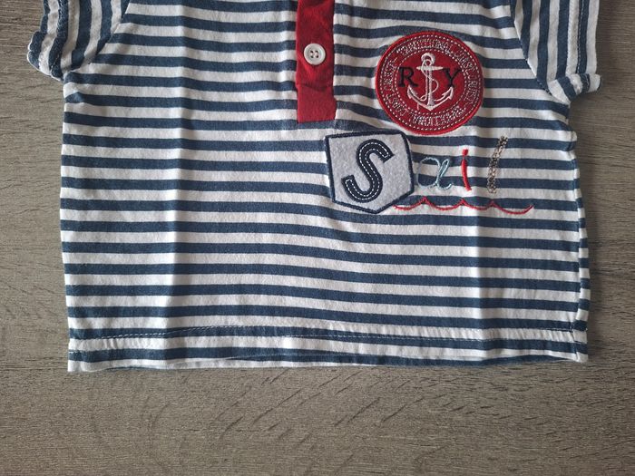 🌷N°9🌷Tee-shirt Courtes Manches - Mariner - 6 Mois🌷 - photo numéro 3