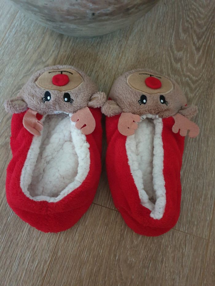 Chaussons Rennes de Noël