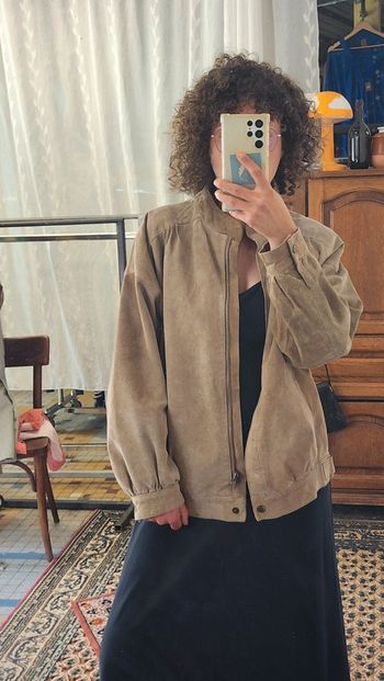 Blouson en daim vintage