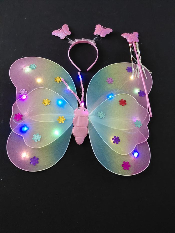 Déguisement papillon multicolores LED 3-6ans - photo numéro 2