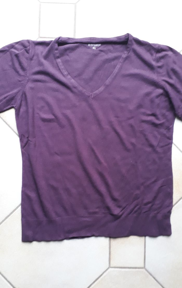 Pull fin femme violet in extenso taille XL - photo numéro 2