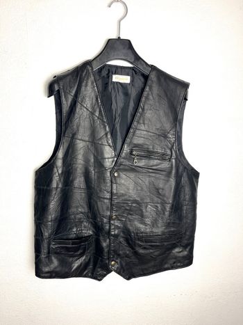 Veste sans manches cuir homme XXL