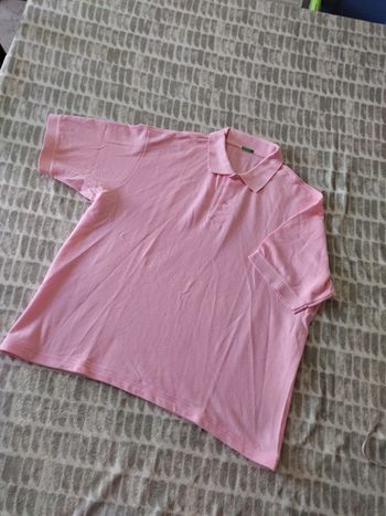 Tee-shirt polo manches courtes rose United colors of benetton taille xl