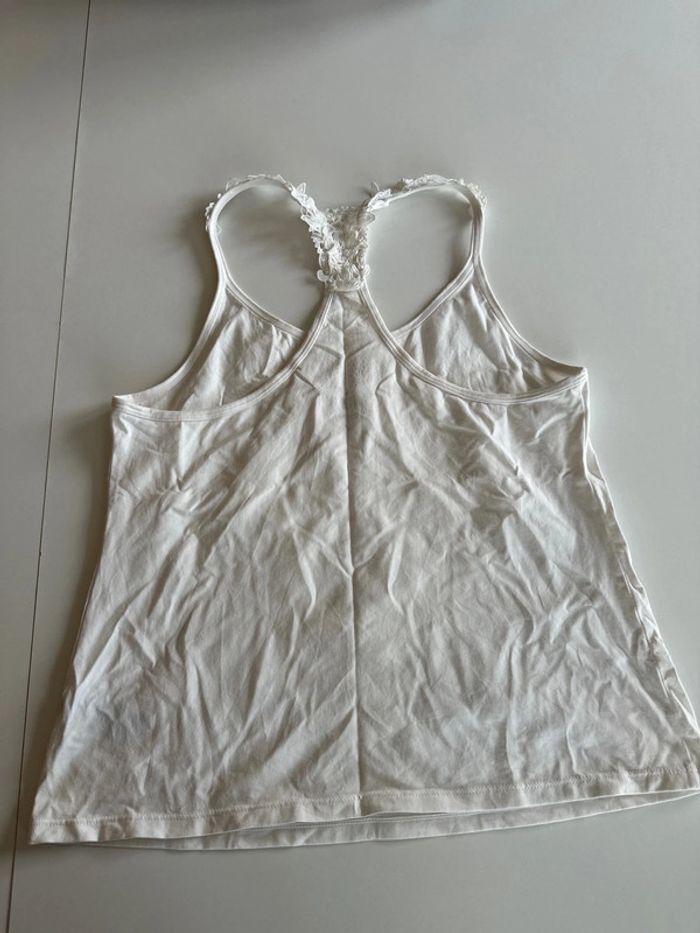 Débardeur blanc JAVA avec motif dentelle epaule taille M - photo numéro 3