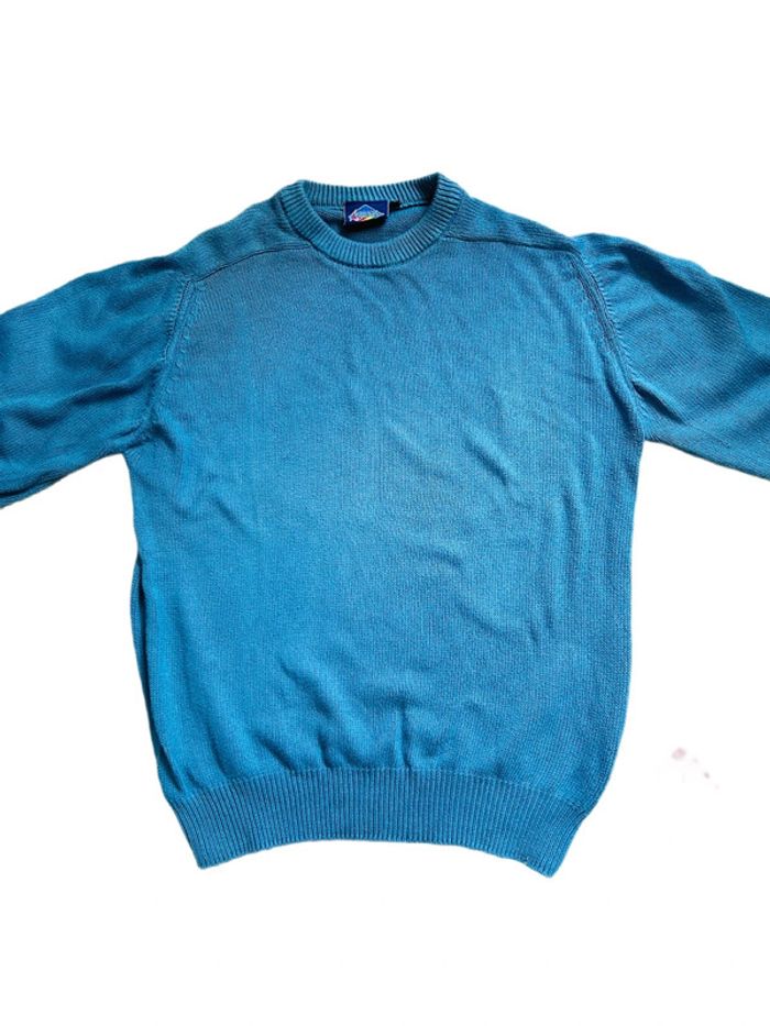 🌿Pull coton bleu vintage années 90 authentic vintage 90s Cotton sweater🌿 - photo numéro 5