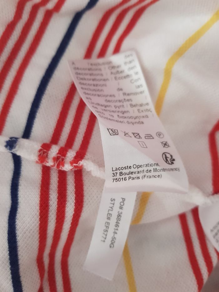 Magnifique robe longue à rayures taille 38 Lacoste - photo numéro 8