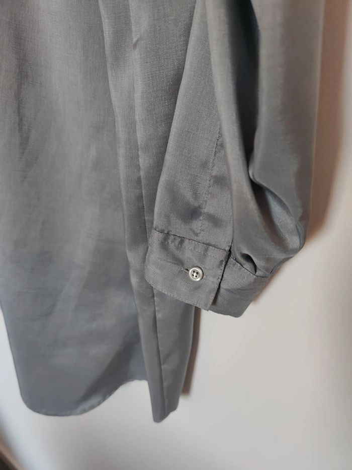Chemise grise 100% polyester effet brillant 44 - photo numéro 3
