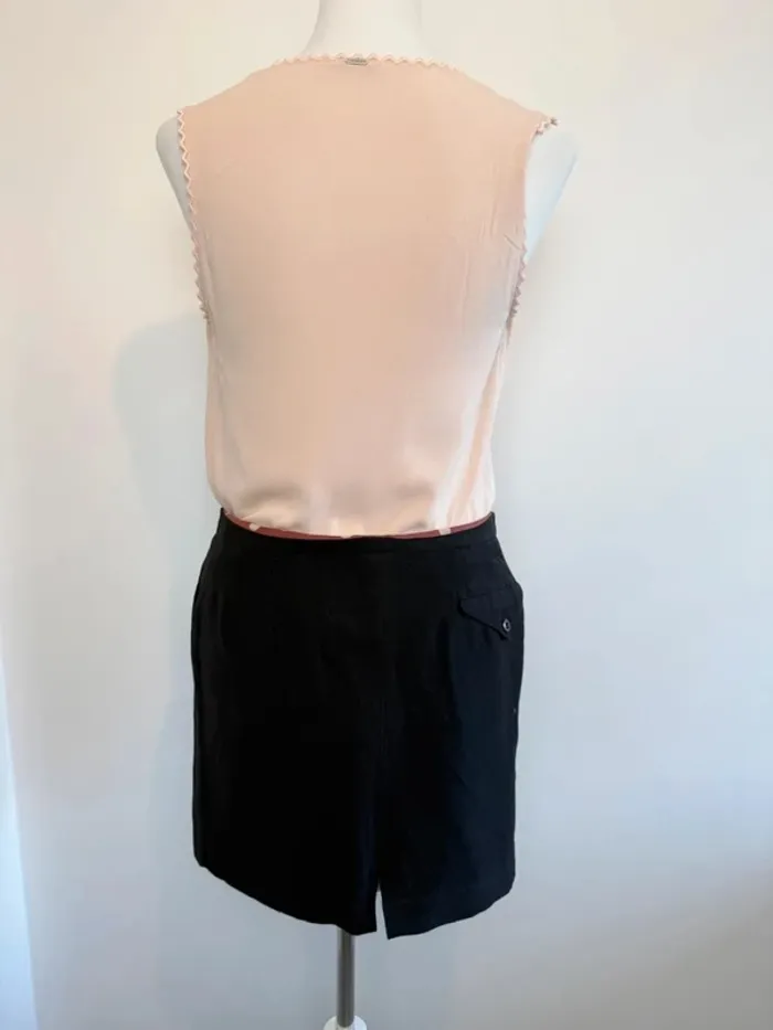 Mini jupe Bellerose noire laine et coton taille 2 soit M parfait état - photo numéro 5