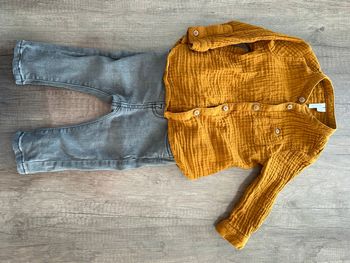 Ensemble jean chemise 6 mois