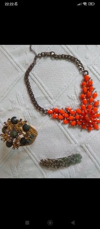 Lot bijoux été collier, bracelet et barrette