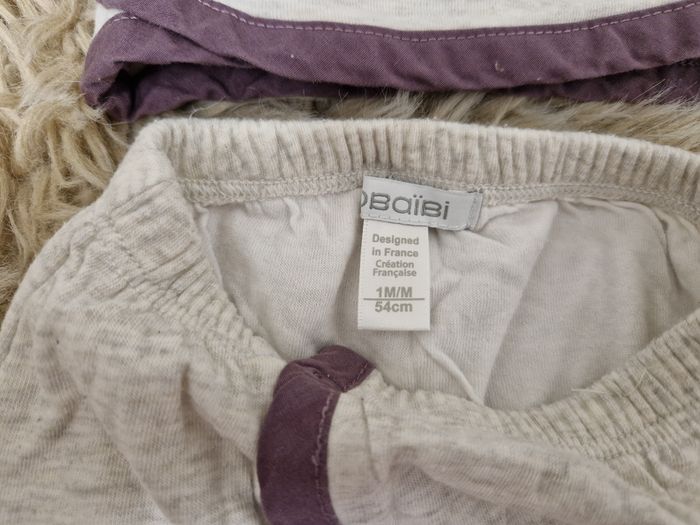 Ensemble hiver taille un mois bébé fille haut taille 0 mois bas taille 1 mois - photo numéro 3