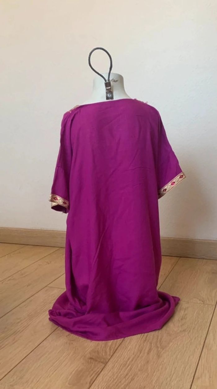 Robe d’intérieur orientale fille 4/6 ans broderie dorée - photo numéro 3