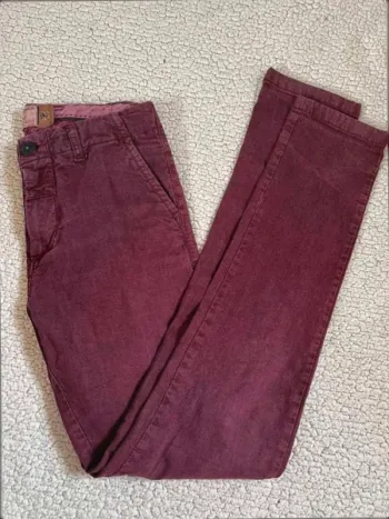 Chino  rouge  bordeaux  28  38