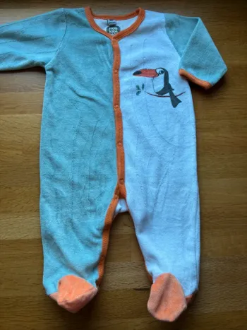 Pyjama velours trois kilos sept 3 mois garçon