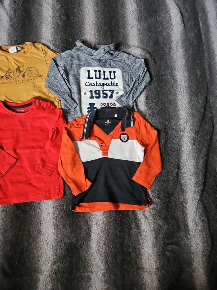 Lot de 4 Tee-shirt manches longues 18 mois - photo numéro 2