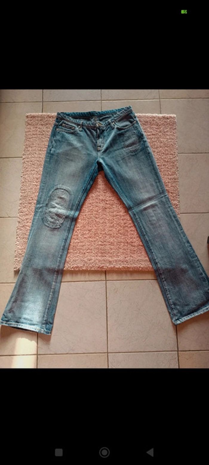 Jeans patte deph/FLARE - bleu ciel - taille 40 - neuf - photo numéro 6