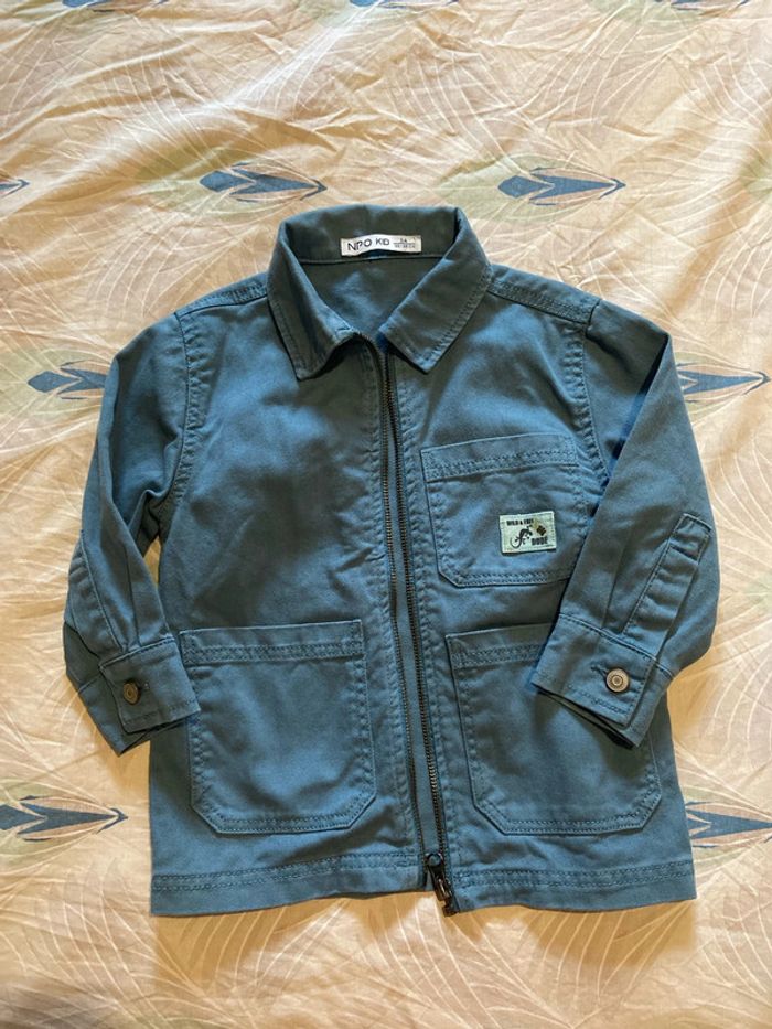 Veste en jean fermeture éclair