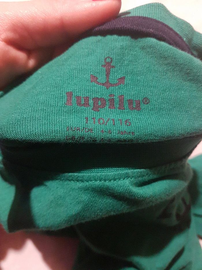 Tee shirt manches longues vert ancre lupilu the ocean is mine 4/6 ans - photo numéro 3