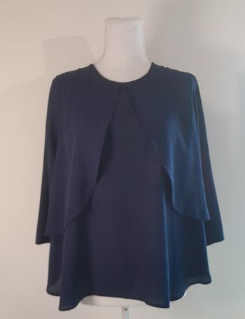 Blouse bleu marine taille 38 atmosphèra
