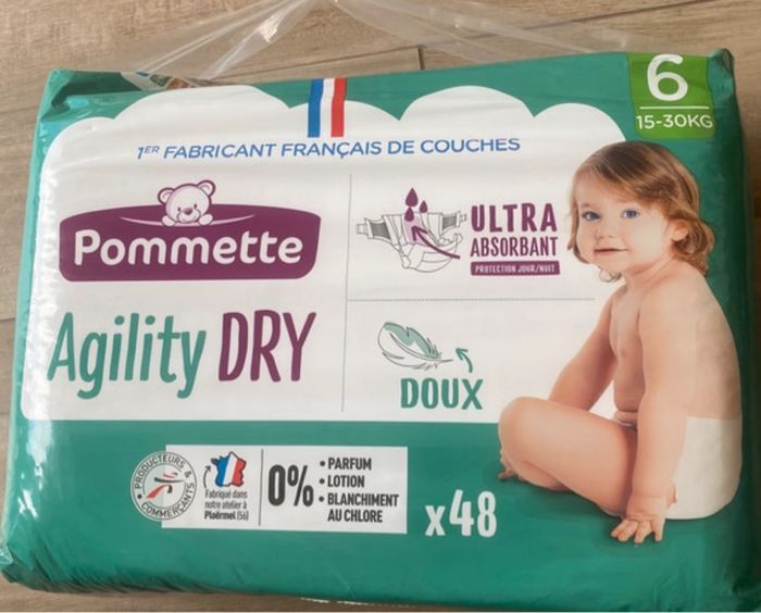 Couches taille 6 pommette