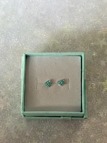 Boucles d’oreilles cœur bleu