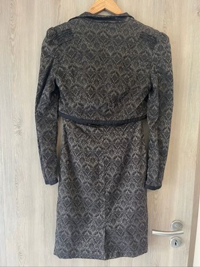 Ensemble robe fourreau + veste assortie – gris violet satiné – Taille 36 - photo numéro 5