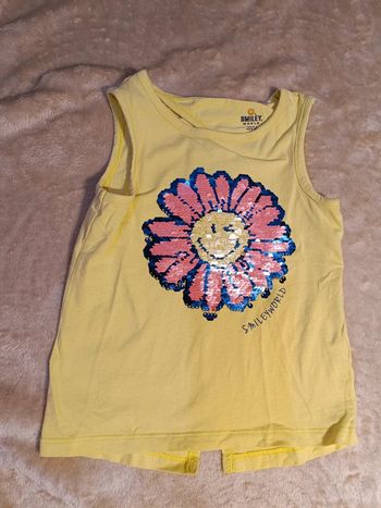 Débardeur avec SmileyWorld fleur sequins 3 ans