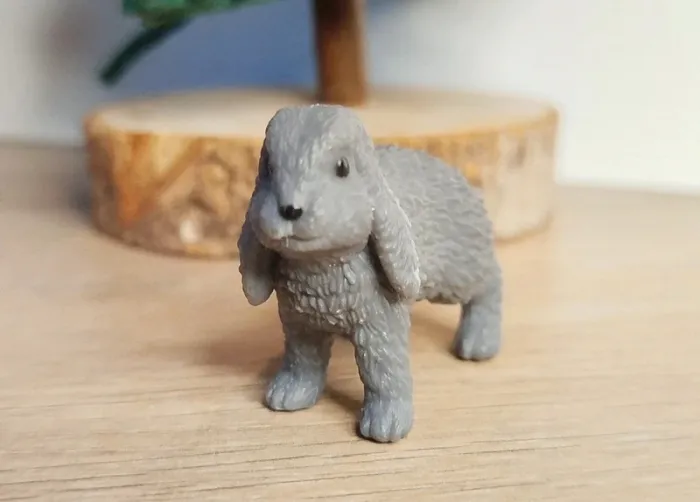Schleich lapin bélier gris Figurine rongeur animal de la ferme - photo numéro 2