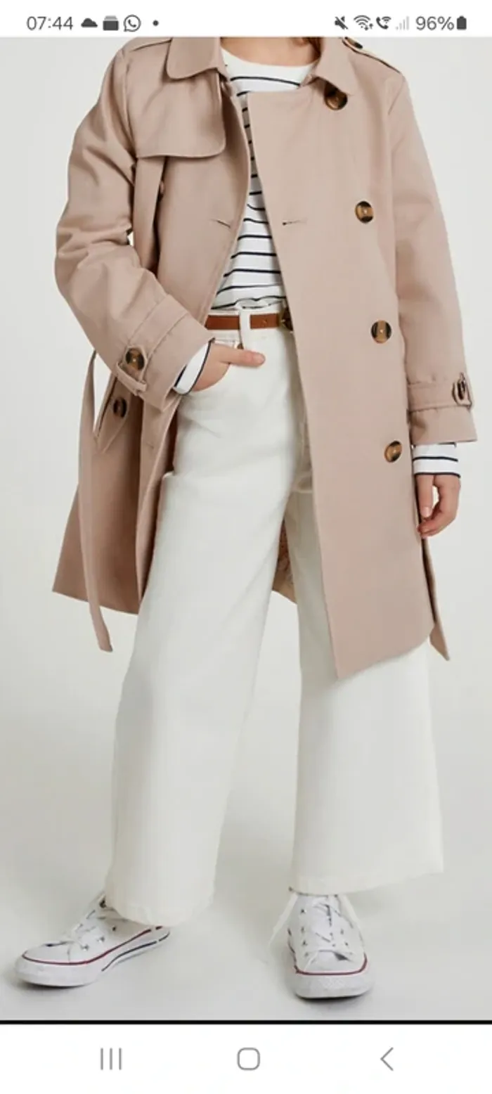 Trench ceinture beige
