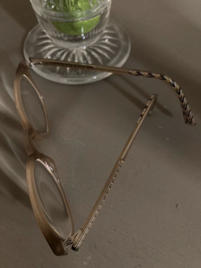 Lunettes de vue beige - photo numéro 3
