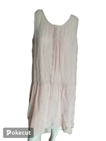 Tunique top Vero moda rose pale poudré powder pink mori shabby country core dentelle lace