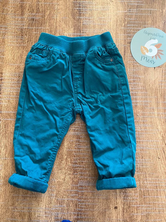 Pantalon vert NPO baby bébé garçon 6 mois