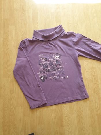 sous pull violet 10 ans