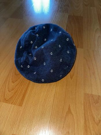 Casquette bébé H&M - Marine motifs ancres - 4-6 mois (T.68)