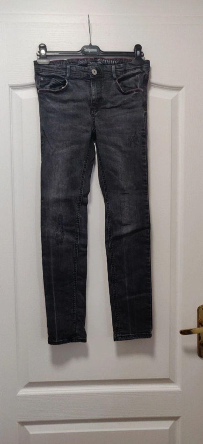 Jean skinny gris foncé Tape à l'oeil 14 ans